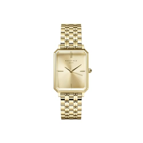 Rosefield OCGSG-O65 Damen-Armbanduhr, 23 x 29 mm, schwarzes Zifferblatt, Armband aus vergoldetem Stahl, Gold, Standard