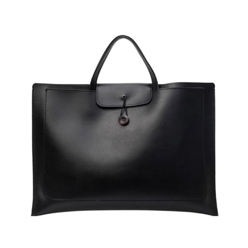 XINGLIDA Funda para ordenador portátil, maletín de piel para ordenador portátil, bolso de mano para ordenador portátil, bolso de mano grande, Negro , Sehen Sie sich dieses Video Jahr