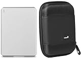 LaCie 1TB Mobile Drive External Hard Drive STHG1000400 USB-C/USB 3.0/Thunderbolt 3 f/Mac & PC, Moon Silver w/Carrying Case, 1 Month Adobe CC