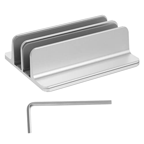Support ordinateur portable vertical stable double emplacement macbook PC aluminium