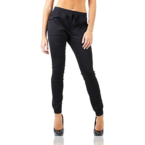 Red Fox Women's Twill Jogger Pants (Black, X-Large) Cover
