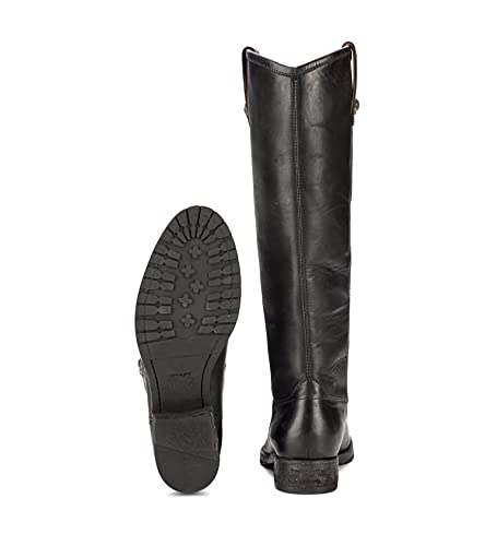 Image of Frye Melissa Button 2 Equestrian-Inspired Tall Boots for Women Made from Hard-Wearing Vintage Leather with Antique Metal Hardware and Leather Outsole - 15 inch Shaft Height