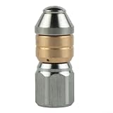 Schwenkbare Rohrreinigungsdüse/20.3 cm Innengewinde für Hochdruckreiniger, Edelstahl Abwasserk Unclog Spray Tip, 4000 PSI Hochdruckabflussreinigung, f