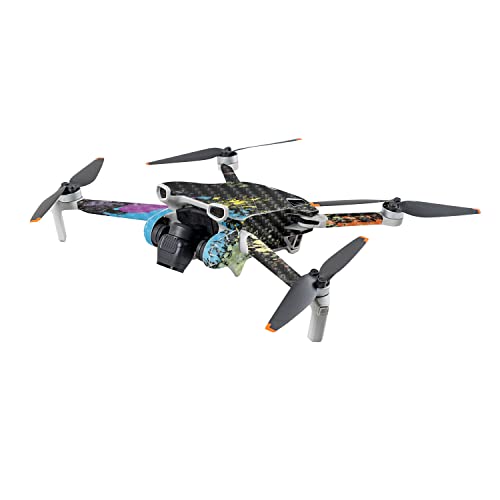 Image of MightySkins Carbon Fiber Skin Compatible with DJI Mini 3 - Splatter | Protective, Durable Textured Carbon Fiber Finish | Easy to Apply | Made in The USA