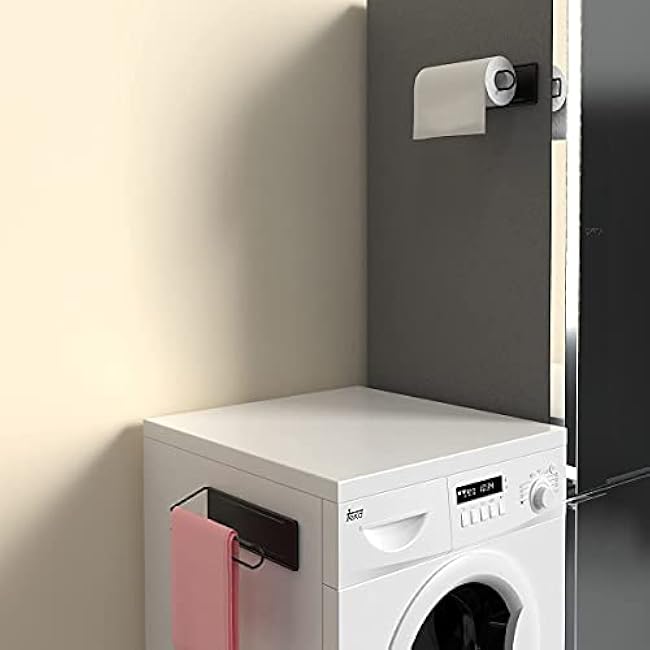 Magnetic Paper Towel Holder, Strong Magnet Paper Holder for Refrigerator, Heavy Duty Magnetic Shelf for Camper(2 Pack)