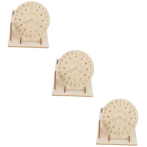 GRIRIW 3 Sets DIY Sundial Clock Educational for Science Experiments Solid Craft Non Electric Observation Stem Teaching Aid