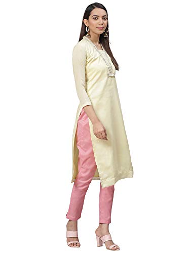 Image of AKHILAM Women's Chanderi Cotton Embroidered Unstitched Salwar Suit Material (Red 32DMK80 M Parent)