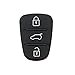 Lage Pulsanti di Ricambio in Silicone per Chiave KIA Cee'd K2 K5 Lotze Magentis Optima Piccanto Rio Sportage Venga e HYUNDAI l20 l30 lx20 lx35 Verna Telecomando a 3 Pulsanti Nero