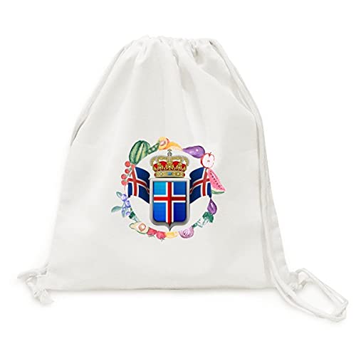 Sac en tissu pliable Islande pour fruits et légumes à sangle