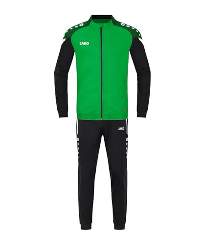 JAKO Kinder Trainingsanzug Polyester Performance, Soft Green/Schwarz, 128