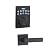 Amazon Basics Contemporary Electronic Keypad, Keyless Entry Door Lock Deadbolt with Handle Set, Key Pad Front Door with Knob, Contemporary Door Locks for Front Door, Door Handle, Matte Black, 1-Pack