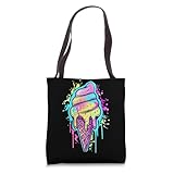 Melting Icecream Trippy Vaporwave Psychedelic Art Tote Bag