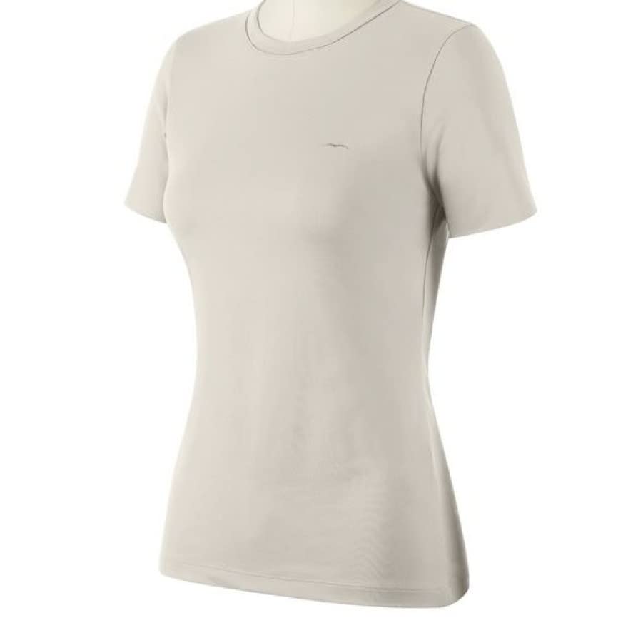 T-shirt femme beige clair Animo Fibi Calla haut de sport manches courtes