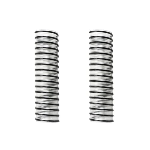 SHIUCS Lower Duct Repair Replacement Hose Vacuum Down Pipe Hose, ABS, Black with Silver exterior, 11x2.9cm, 2 Pack