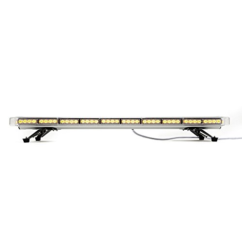 V-Sek 47" Amber Yellow Extreme High Intensity Construction Emergency Warning Strobe Light Bar Roof Top Low Profile Law Enforcement Hazard Flashing 88 Led For Tow Truck Vehicle (Amber/Yellow 88Led 47") #TOP6
