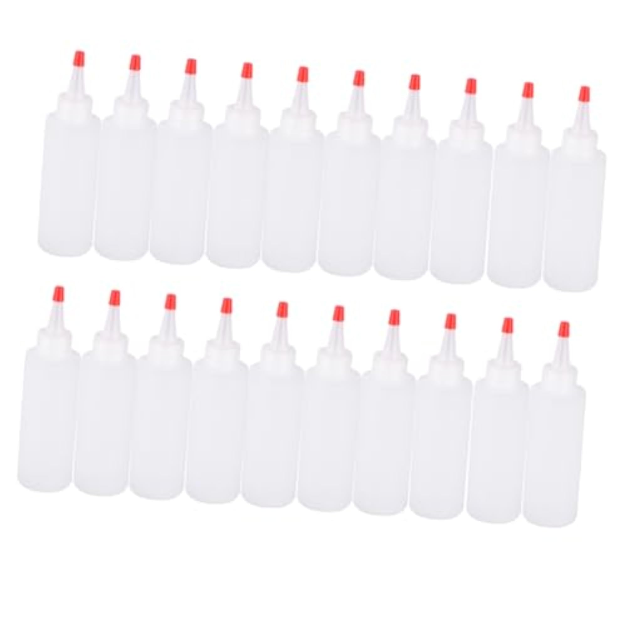 20-Pack 120ML Red Squeeze Bottles with Caps for Condiments