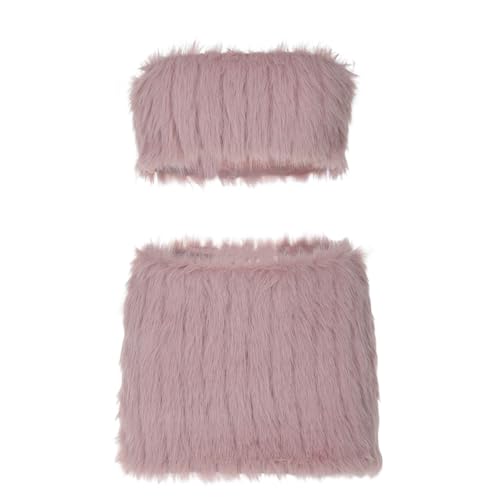 Ensemble de fête en fausse fourrure chic pour vos sorties en club