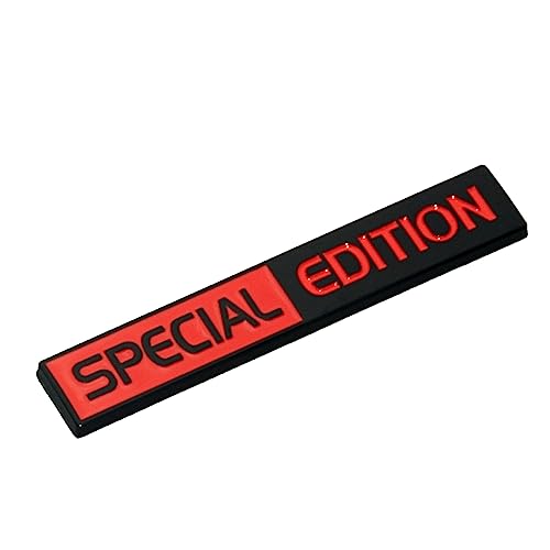Image of 2Pc Special Edition Emblem 3D Fender Badge Car Truck Sticker Decal Fit for Universal Car Truck SUV (Red Black)