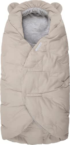 Image of 7AM Enfant Baby Car Seat - Nido Quilted Baby carier Cover, Hooded Soft Plush Lining, Stroller | (Brush, Small 0-6M)