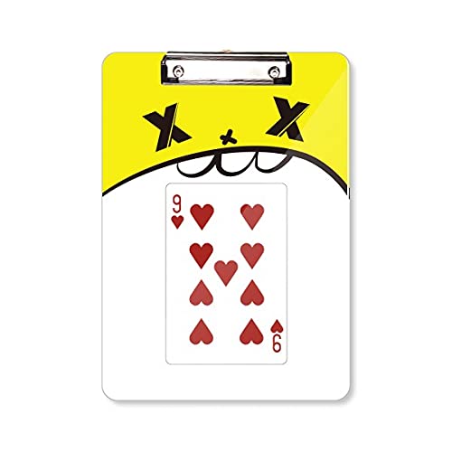 Porte-bloc avec 9 cartes à jouer motif cœur A4 pour le jeu
