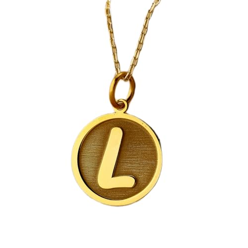 Pendentif lettre L LKBEADS avec chaîne 45,7 cm pour sublimer un décolleté avec élégance