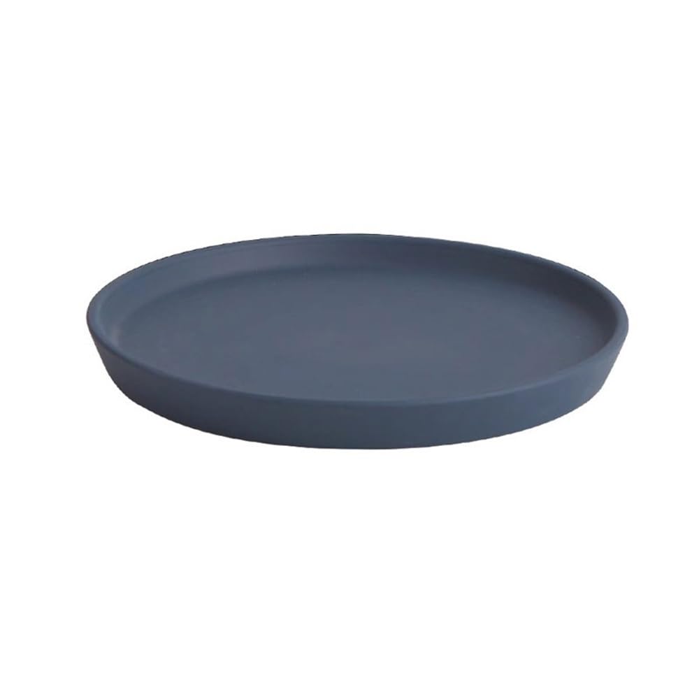 Blumentopf Untersetzer Gartenpflanze Palle Blumenerde Tropfschale 7 Zoll, Home Decoration Keramik Drain Pan Pflanzenuntersetzer(Navy Blue)