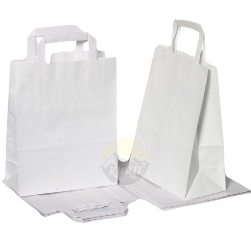 Sacs repas en papier anti-déchirure KURTT pack de 250 emballages blancs