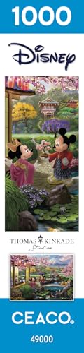 Ceaco - Disney - Thomas Kinkade - Mickey & Minnie in Japan - 1000 Piece Jigsaw Puzzle for Adults - Challenging Puzzle Perfect for Game Nights - Finished Size is 26.5 x 19