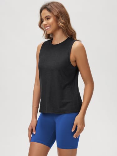 Image of ODODOS Women's Performance Tank Ultra Soft odSTRATUM Tech Sleeveless Tee Shirts High Crew Neck Pullover Top