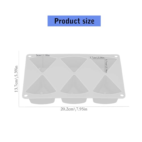 Molde de silicona triangular para queso 6 cavidades miniatura 5