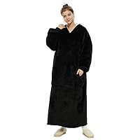 SNNS AMA Wearable Blanket Sweatshirt for Women and Men, Super Warm and Cozy Big Blanket Hoodie, Thick Flannel Blanket with Sleeves and Giant Pocket, one Size fits All