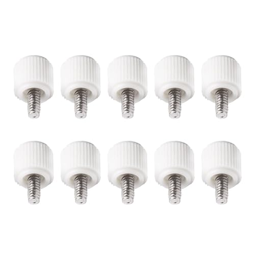 Metal Hand Twist Screws for Computer Case Side Panels 6#32 Rubber Head Comfortable Grip Secure Anti Slip Thread Hand Screw