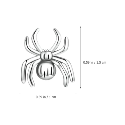 Pendientes de araña antialérgicos y cómodos de plata para uso diario 2