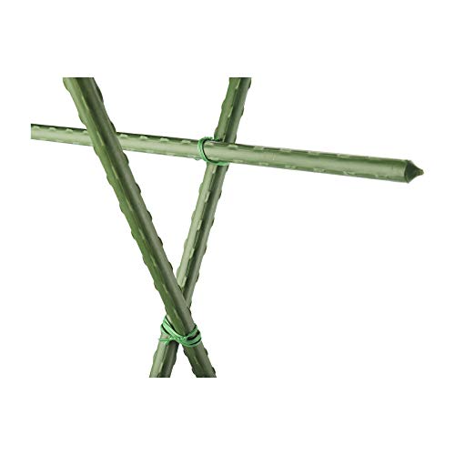 HYDDNice 50Pcs 4FT x 7/16\" Garden Stakes Plant Stakes Plant Cage Supports with 328FT Twist Ties for Sapling Tomato Cucumber Bean Climbing Plants Grow - Thumbnail 4