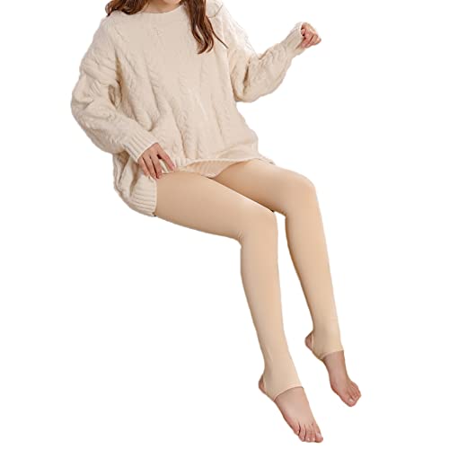 Image of Blostirno Women's Fleece Lined Tights Thermal Pantyhose Leggings Opaque Winter Warm Thick Stockings Tights