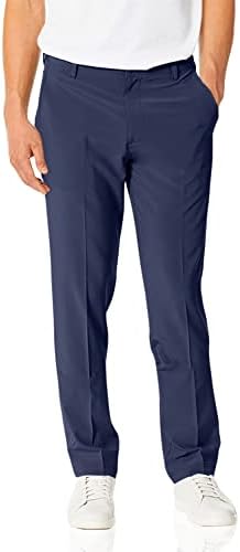 IZOD Men's Golf Swing Flex Stretch Flat Front Pant, peacoat, 34W X 32L