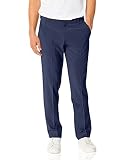 IZOD Men's Golf Swing Flex Stretch Flat Front Pant, peacoat, 32W X 30L