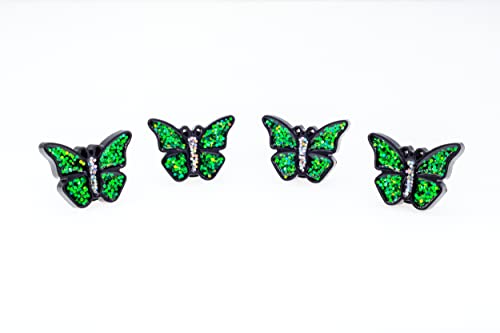 Image of FD&D Multiple Use Shining Screw Cap, Green Butterfly Pattern with M5 Machine Screw