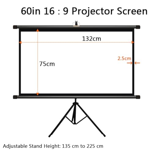 Pantalla de Proyección con Tripode 60 Pulgadas 16:9 HD miniatura 5