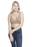 Ingrid & Isabel Cooling Crossover Nursing Bra, Quick Dry, for Breastfeeding Nude