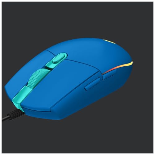 Image of Logitech G203 Prodigy Wired Gaming Mouse, 8,000 DPI, RGB, Lightweight, 6 Programmable Buttons, On-Board Memory, Compatible with PC /Mac - Blue