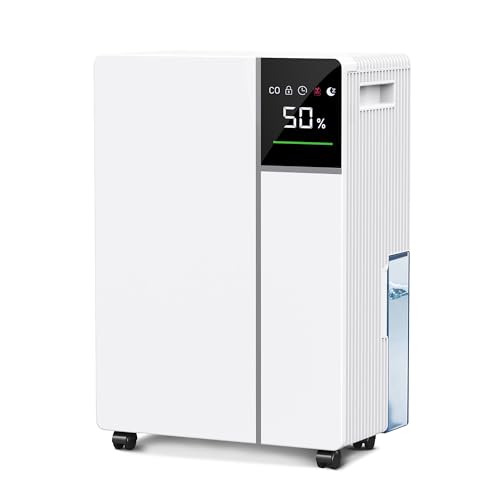 Fwoueot 16L/24h Luftentfeuchter Elektrisch, Raumentfeuchter mit Kompressor,Entfeuchter für Räume bis zu 45m² (120m³), Automatische Abtauung, 3...