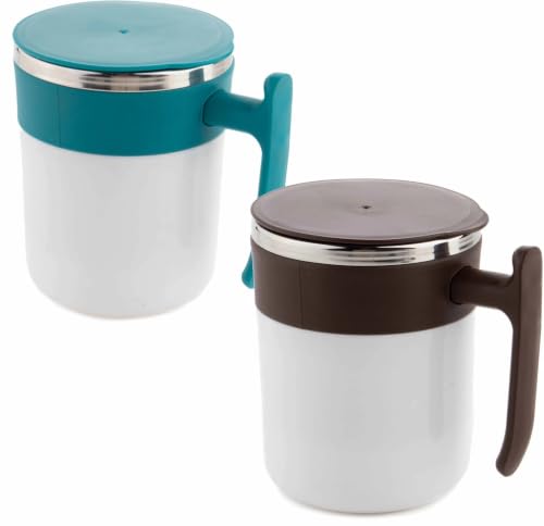 Image of Coffee Mug with Lid Insulated Stainless Steel for Tea Milk Mug Inner Stylist Double Wall Cup for Home & Office Use, Mugs to Gift to Best Friend, Tea Mug-350ml (Assorted Colour)