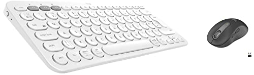 Image of Logitech K380 Wireless Multi-Device Bluetooth Keyboard & Signature M650 Wireless Mouse - for Small to Medium Sized Hands, 2-Year Battery, Silent Clicks, Customisable Side Buttons, Bluetooth -Graphite