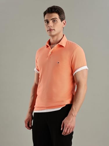Image of Solid Slim-Fit Cotton Polo T-Shirt