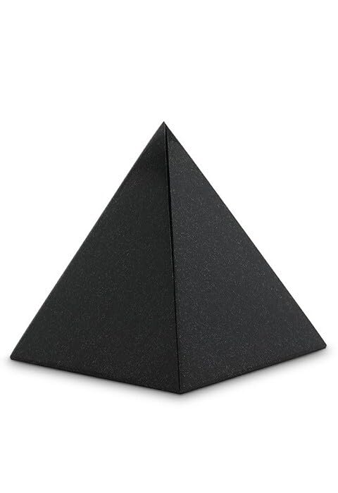 Petite urne funéraire en granit pyramide en plusieurs coloris pour cendres