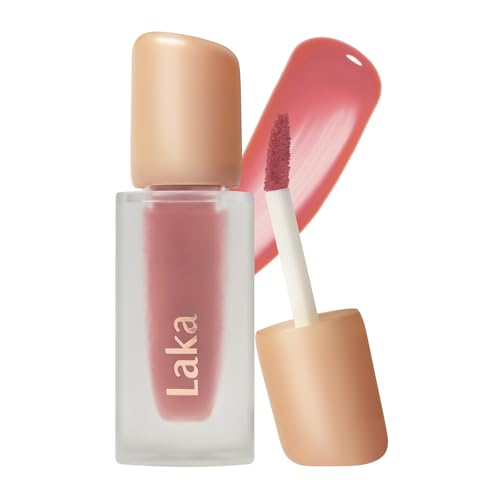 Image of Laka Fruity Glam Tint | Glowing Korean Lip Tint with Hydrating Lightweight Texture | Buildable Color, Non-Sticky High Shine Gloss | K-Beauty Korean Makeup | #161 Noir, 0.15oz