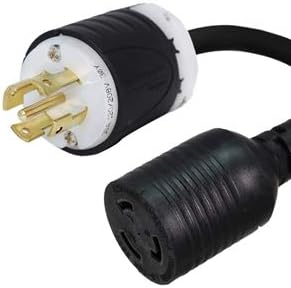 NEMA L21-30P to L5-20R Plug Adapter - 1 Foot, 20A/120V, 12 AWG - Iron Box # IBX-5173