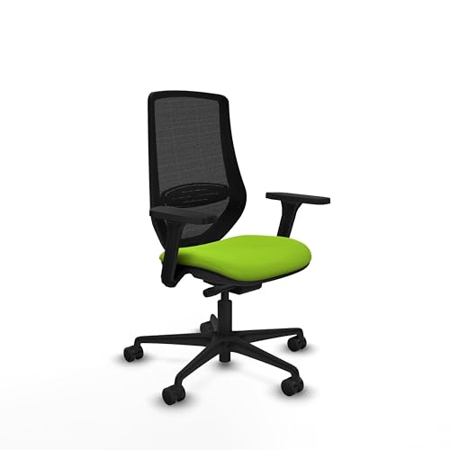 Piqueras y Crespo Silla para Escritorio Mujer Mardos para largas Horas de Trabajo, Oficina Alta, con Brazos 3D, Mecanismo Sincro/Traslack, sin cabecero, Apoyo Lumbar 1D, Respaldo Fijo