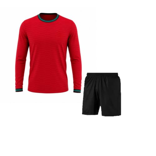 Image of Portugal Jersey Ronaldo 7 Jersey with Shorts for (Kids,Boys,Men)